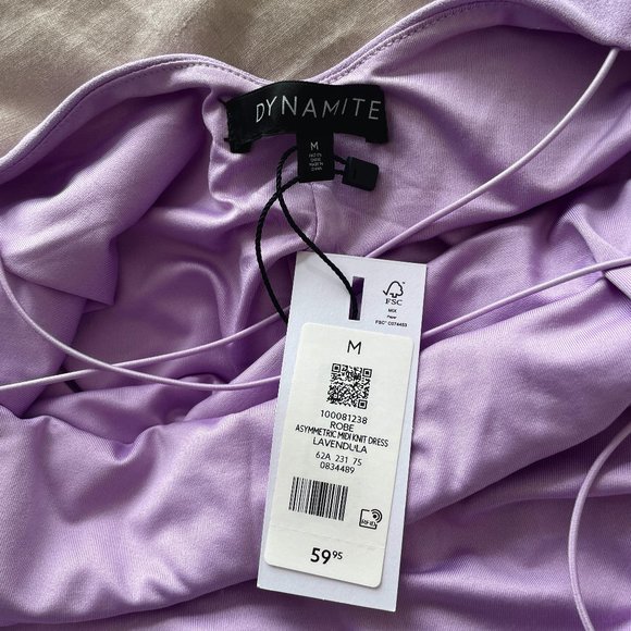 Dynamite Lavender Asymmetrical Dress - NWT - Picture 3 of 8